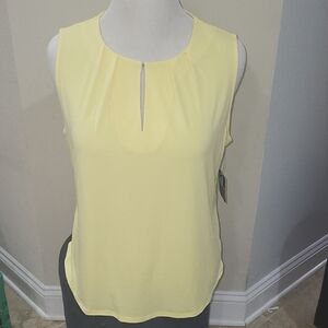 Liz Claiborne Light Yellow Sleeveless Blouse